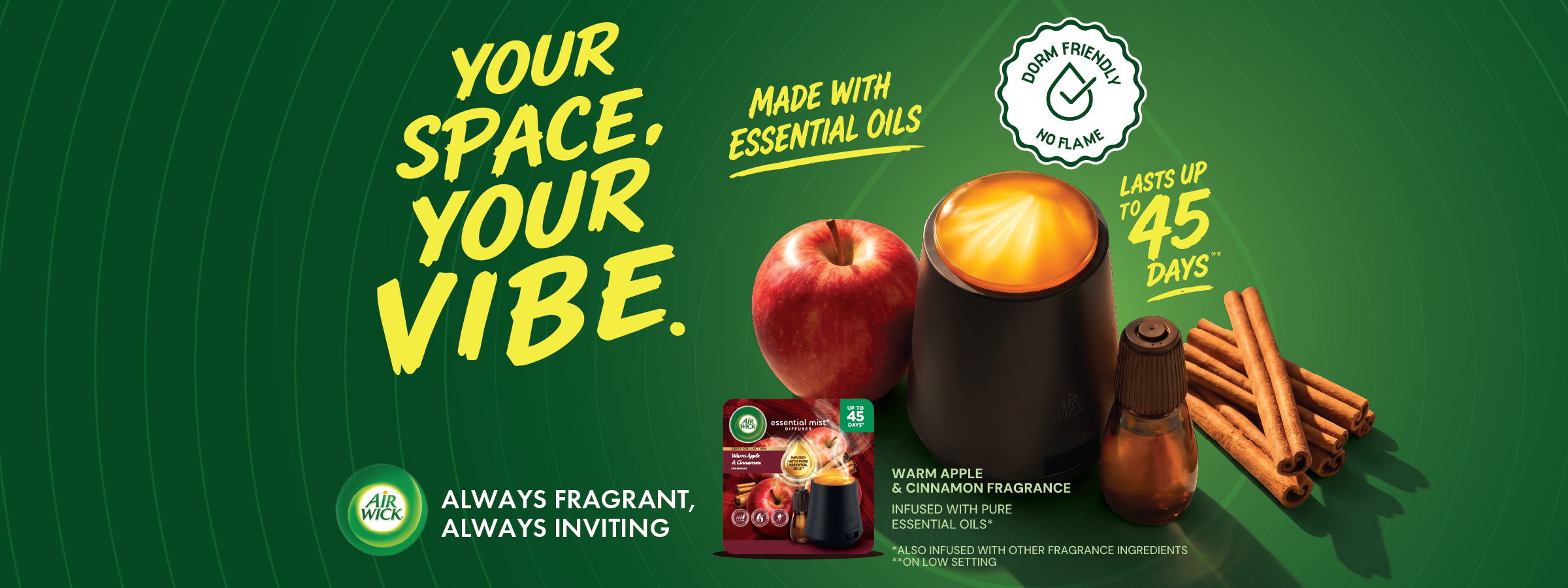 Fragrance, Essential Mist, Lasts up to 45 Days